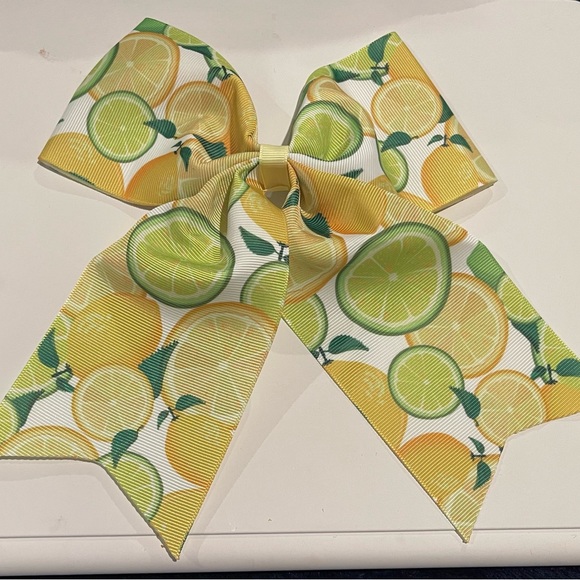 Other - Lemon lime handmade cheer bow
